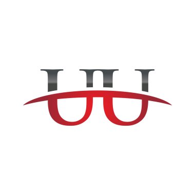 İlk harf Uu red swoosh logo logo swoosh