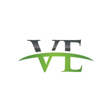 İlk harf Ve yeşil swoosh logo logo swoosh