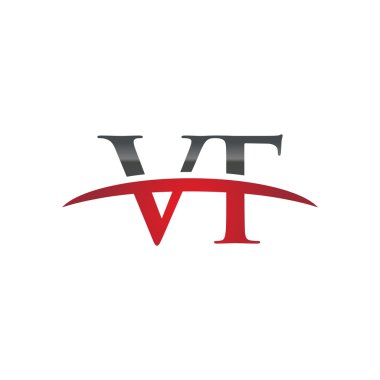 İlk harf Vf red swoosh logo logo swoosh