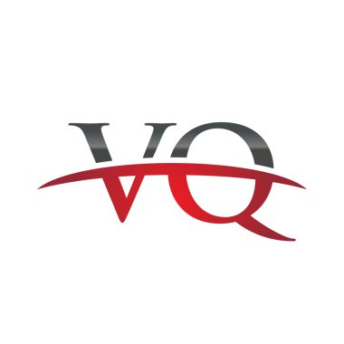 İlk harf Vq red swoosh logo logo swoosh