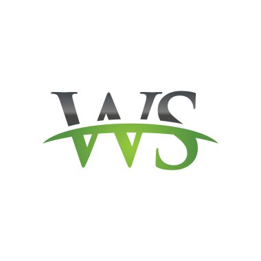 İlk harf Ws yeşil swoosh logo logo swoosh