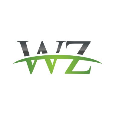 İlk harf Wz yeşil swoosh logo logo swoosh