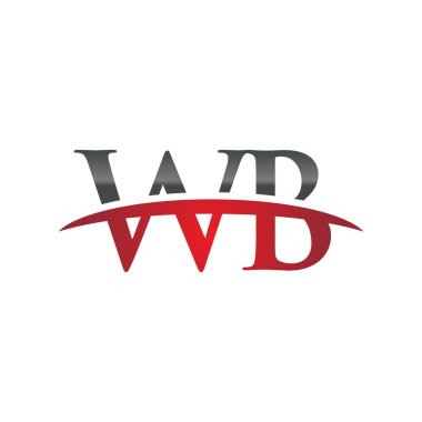 İlk harf Wb red swoosh logo logo swoosh