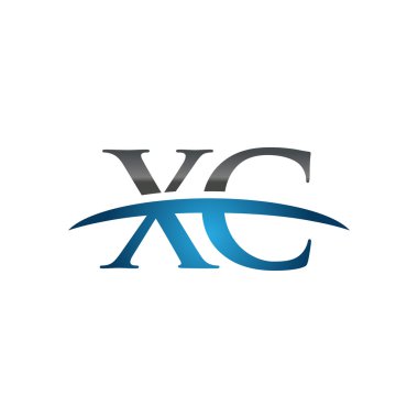 İlk harf OLC mavi swoosh logo logo swoosh 