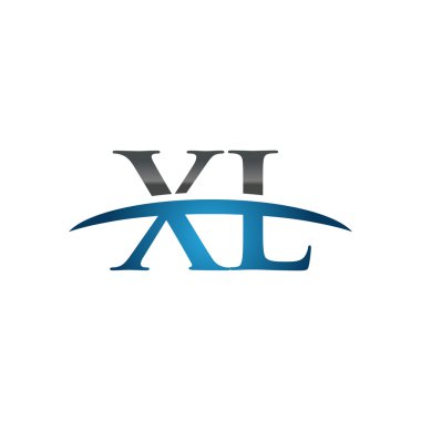 İlk harf Xl mavi swoosh logo logo swoosh 