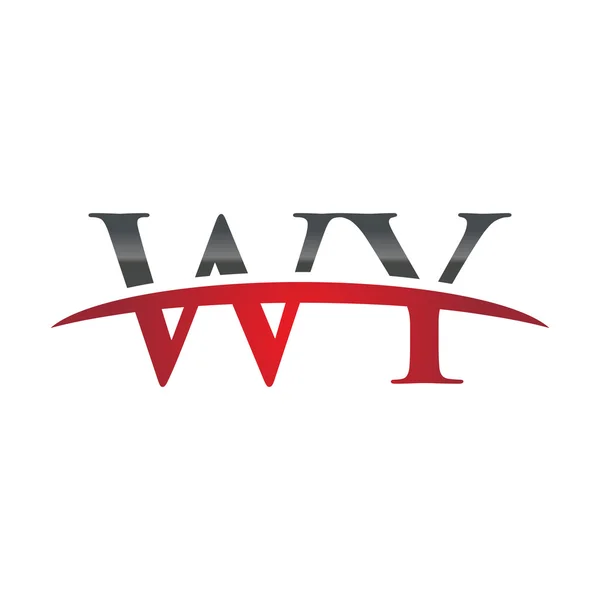 Початкова літера WY червоний флеш логотип флеш логотип — стоковий вектор