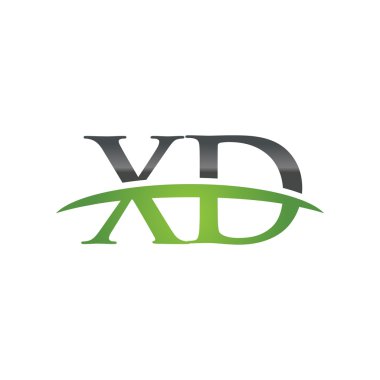 İlk harf Xd yeşil swoosh logo logo swoosh