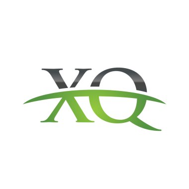 İlk harf Xqgreen swoosh logo logo swoosh
