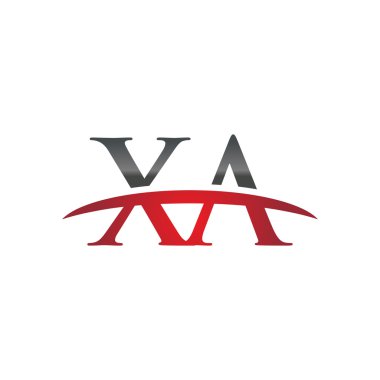 İlk harf Xa red swoosh logo logo swoosh