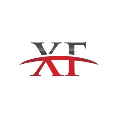 İlk harf Xf red swoosh logo logo swoosh