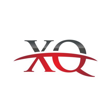 İlk harf Xq red swoosh logo logo swoosh