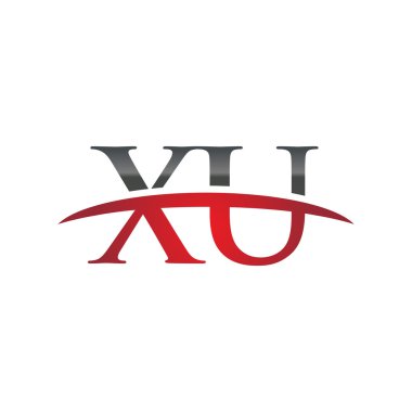İlk harf Xu red swoosh logo logo swoosh