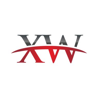 İlk harf Xw red swoosh logo logo swoosh