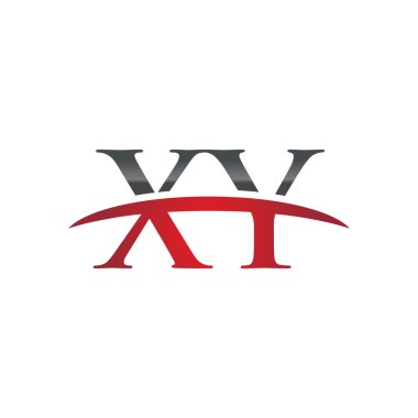 İlk harf Xy red swoosh logo logo swoosh