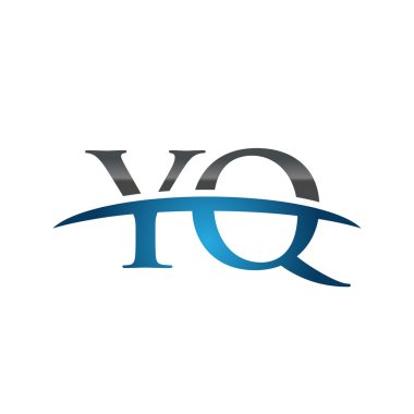 İlk harf Yq mavi swoosh logo logo swoosh 