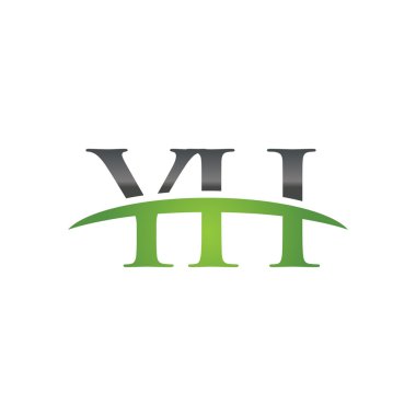 İlk harf Yh yeşil swoosh logo logo swoosh