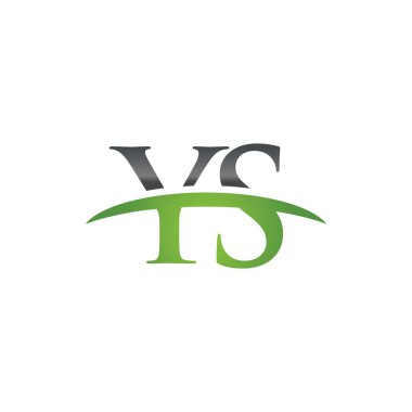 İlk harf Ys yeşil swoosh logo logo swoosh