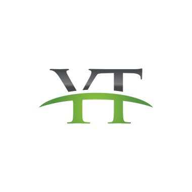İlk harf Yt yeşil swoosh logo logo swoosh