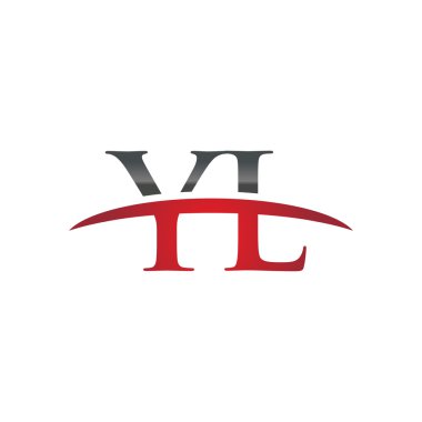 İlk harf Yl red swoosh logo logo swoosh