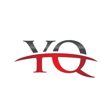 İlk harf Yq red swoosh logo logo swoosh