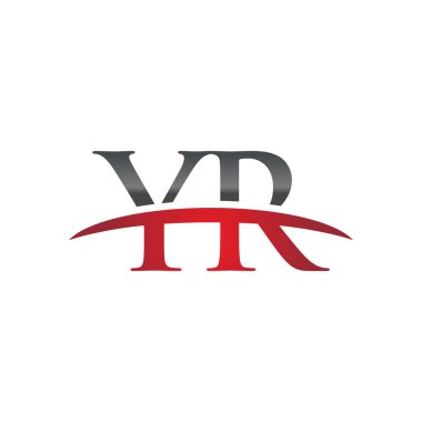 İlk harf Yr red swoosh logo logo swoosh