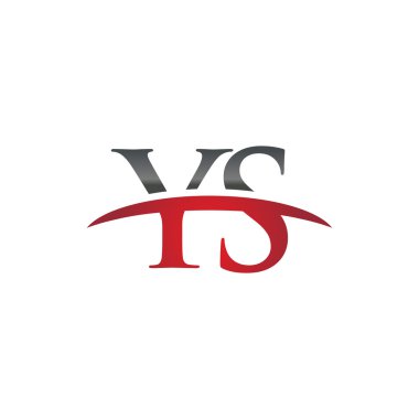 İlk harf Ys kırmızı swoosh logo logo swoosh