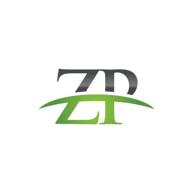 İlk harf Zp yeşil swoosh logo logo swoosh