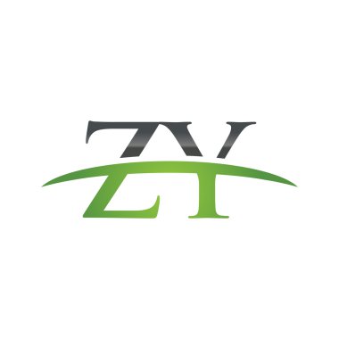 İlk harf Zy yeşil swoosh logo logo swoosh