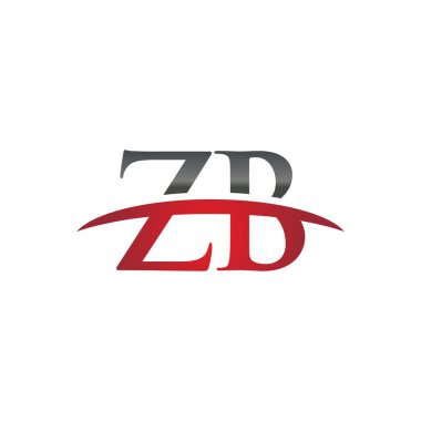 İlk harf Zb red swoosh logo logo swoosh