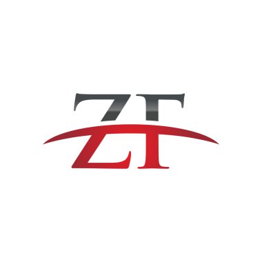 İlk harf Zf red swoosh logo logo swoosh