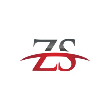 İlk harf Zs red swoosh logo logo swoosh