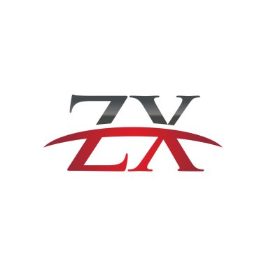 İlk harf Zx red swoosh logo logo swoosh