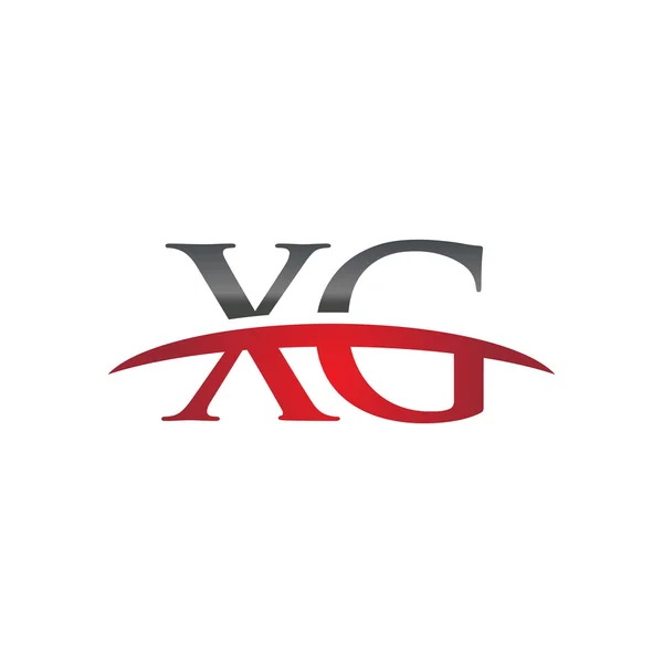 Αρχικό γράμμα Xg κόκκινο swoosh λογότυπο swoosh λογότυπο — Διανυσματικό Αρχείο