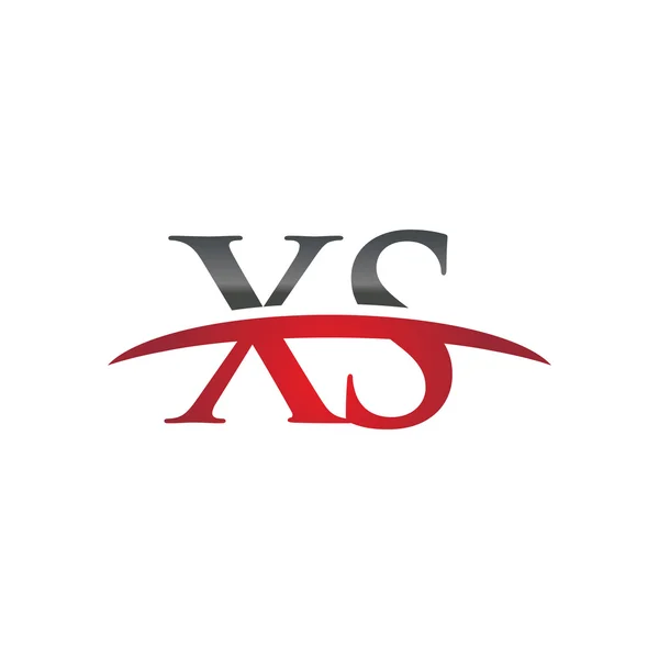 Eerste brief Xs rood swoosh logo swoosh logo — Stockvector