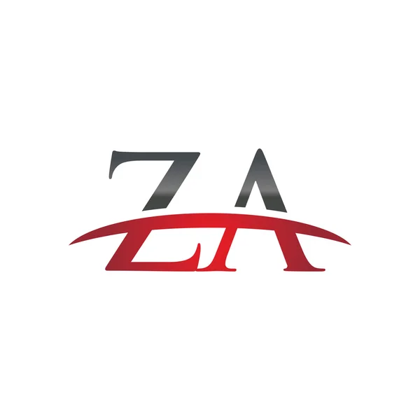 Första bokstaven Z röd swoosh logo swoosh logo — Stock vektor