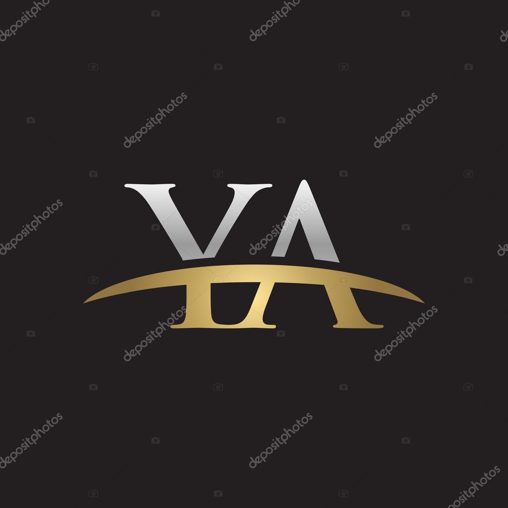 Initial letter YA with swoosh logo template