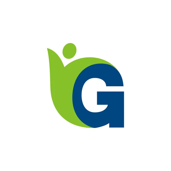 Логотип буквы G, сине-зеленый — стоковый вектор