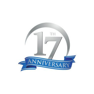 17 yıl dönümü yüzük logosu mavi şerit