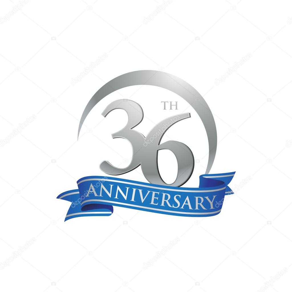 36th anniversary logo template. Creative design. Business success
