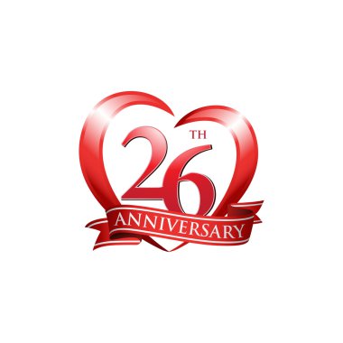 26 yıldönümü logo kırmızı kalp