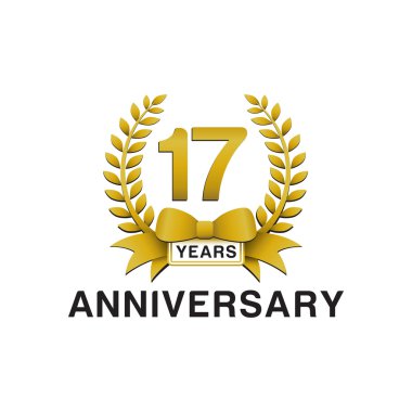 17 yıl dönümü altın çelengi logosu