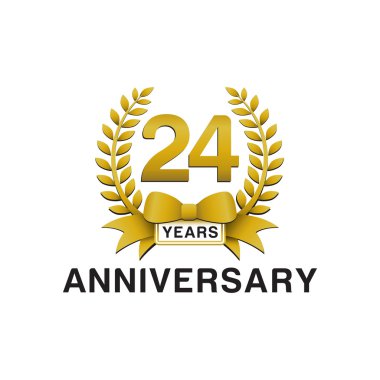 24 yıldönümü altın çelengi logosu