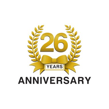 26 yıldönümü altın çelengi logosu