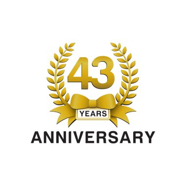 43 yıldönümü altın çelengi logosu