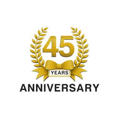 45 yıldönümü altın çelengi logosu