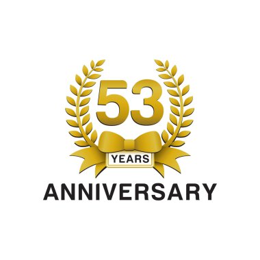 53 Yıldönümü altın çelengi logosu