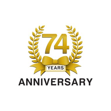 74 yıldönümü altın çelengi logosu