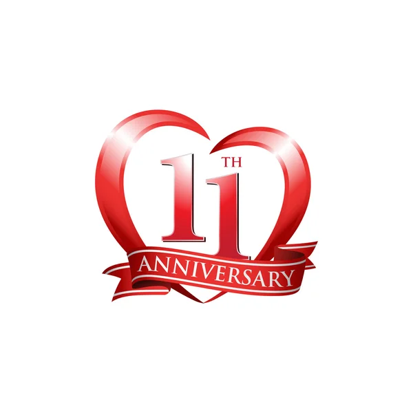 11 yıldönümü logo kırmızı kalp