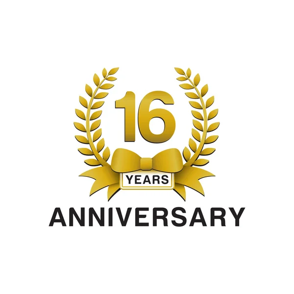 16 yıl dönümü altın çelengi logosu