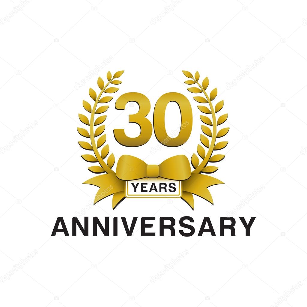 30th anniversary golden wreath logo